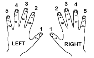 Finger placement on Piano